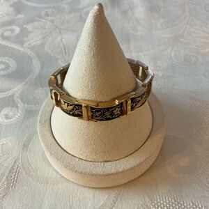 Damascene Midas of Toledo Vintage Link Gold Tone Bracelet